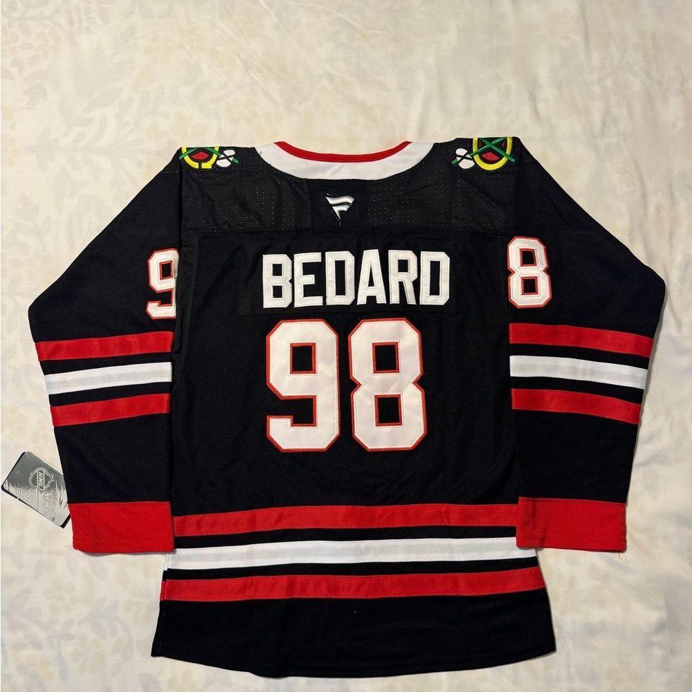 Fanatics Black Chicago Blackhawks Youth Connor Bedard Hockey Jersey